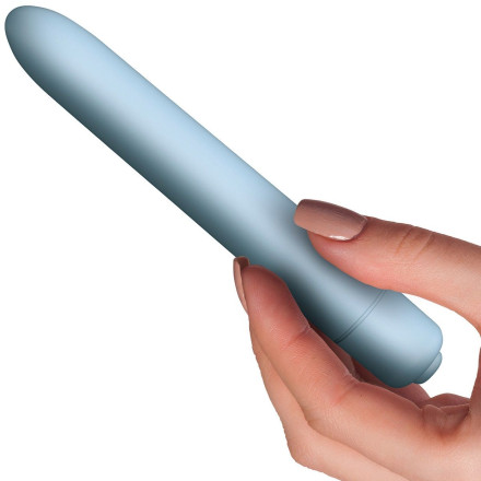 Голубой мини-вибратор Sugar Blue - 14,2 см. 