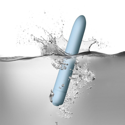 Голубой мини-вибратор Sugar Blue - 14,2 см. 