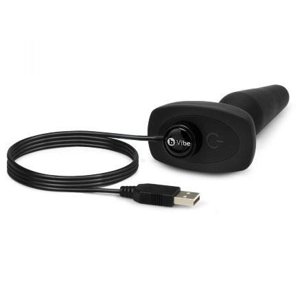 Чёрная анальная вибропробка с 3 источниками вибрации TRIO REMOTE CONTROL PLUG BLACK - 13,5 см. 