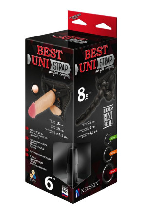 Пояс харнесс BEST UNI strap с 2 насадками - 18 и 22 см. 