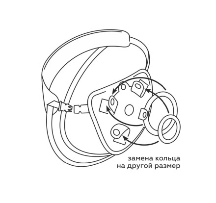 Пояс харнесс BEST UNI strap с 2 насадками - 18 и 22 см. 