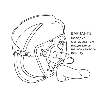 Пояс харнесс BEST UNI strap с 2 насадками - 18 и 22 см. 