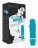 Бирюзовый рельефный мини-вибратор Bcute Classic Pearl - 10 см. 