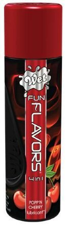 Разогревающий лубрикант Fun Flavors 4-in-1 Popp n Cherry с ароматом вишни - 121 мл. 