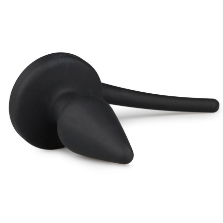 Черная пробка с хвостом собаки Dog Tail Plug S 