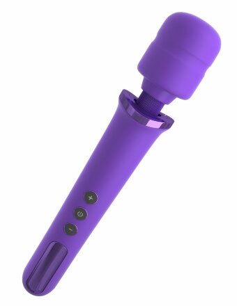 Фиолетовый вибромассажер Rechargeable Power Wand 