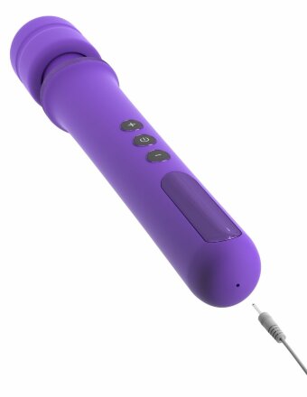Фиолетовый вибромассажер Rechargeable Power Wand 