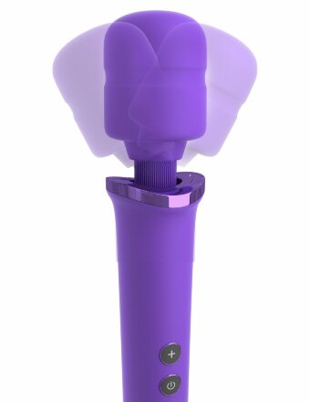 Фиолетовый вибромассажер Rechargeable Power Wand 