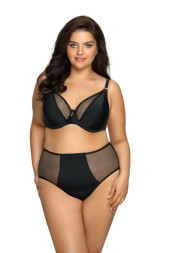 Купальный лиф plus size с сетчатыми вставками