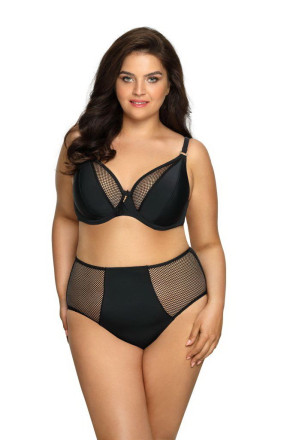 Купальный лиф plus size с сетчатыми вставками 