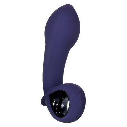 Фиолетовый вибростимулятор зоны G с функцией расширения Inflatable G - 16,5 см. 