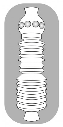 Прозрачный мастурбатор Pocket Masturbator Twister 