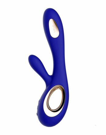 Синий вибратор-кролик Lelo Soraya Wave - 21,8 см. 