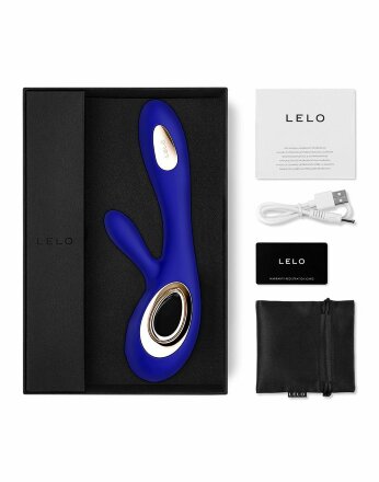 Синий вибратор-кролик Lelo Soraya Wave - 21,8 см. 