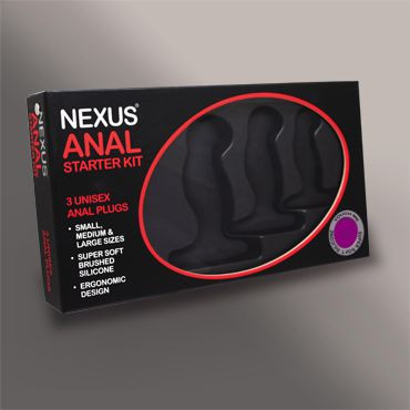 Набор из 3 массажеров простаты чёрного цвета NEXUS ANAL STARTER KIT 