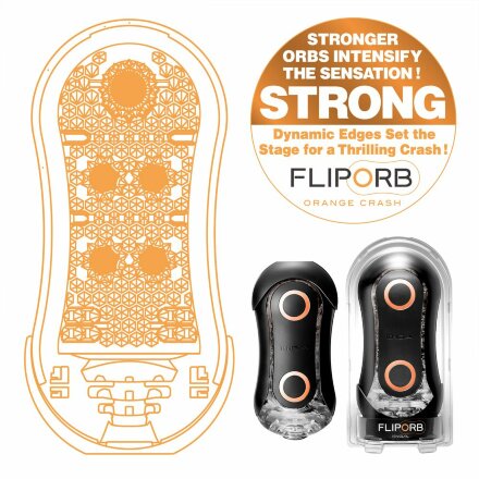 Мастурбатор Tenga FLIP ORB STRONG ORANGE CRASH 