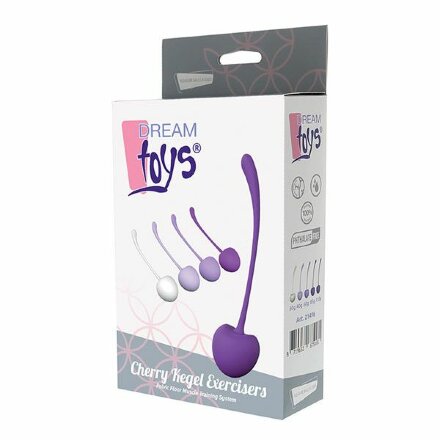 Набор из 5 фиолетово-белых шариков CHERRY KEGEL EXERCISERS 