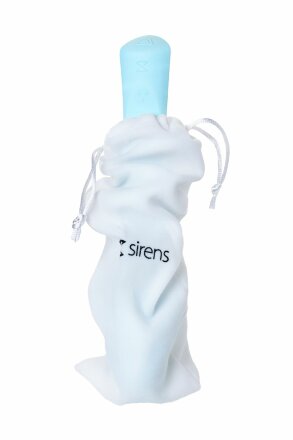 Голубой гибкий водонепроницаемый вибратор Sirens Venus - 22 см. 