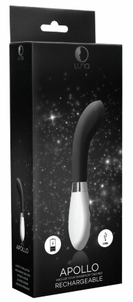Черный вибратор для точки G Apollo - 21 см. 