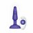 Фиолетовая анальная вибропробка с 3 источниками вибрации TRIO REMOTE CONTROL PLUG  PURPLE - 13,5 см. 