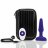 Фиолетовая анальная вибропробка с 3 источниками вибрации TRIO REMOTE CONTROL PLUG  PURPLE - 13,5 см. 