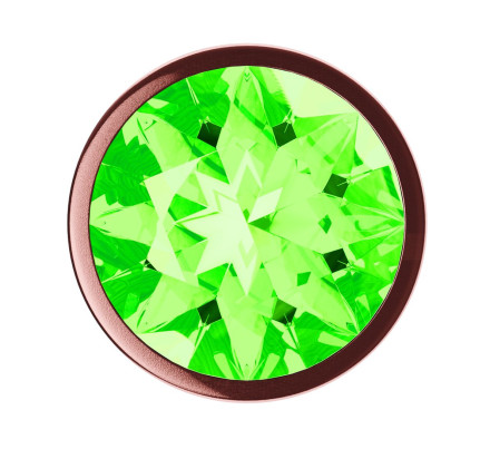 Пробка цвета розового золота с лаймовым кристаллом Diamond Emerald Shine S - 7,2 см. 