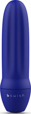 Синяя рельефная вибропуля Bmine Basic Reflex - 7,6 см. 