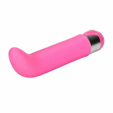 Розовый вибратор Silicone G для стимуляции G-точки - 12 см. 