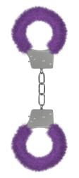 Пушистые фиолетовые наручники OUCH! Purple 