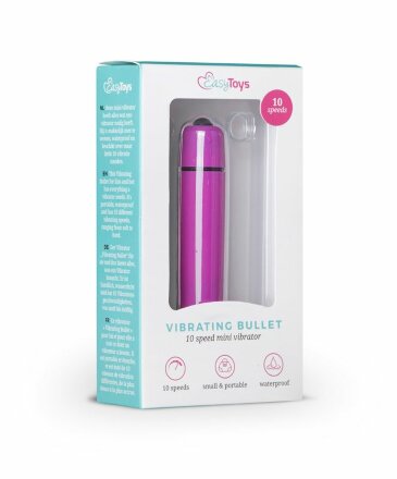 Лиловая вибропуля Vibrating Bullet - 9 см. 