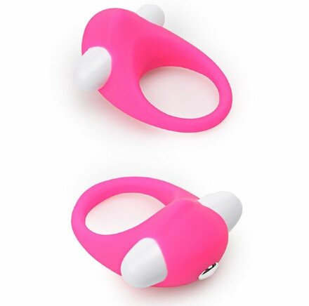 Розовое эрекционное кольцо LIT-UP SILICONE STIMU RING 6 