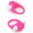 Розовое эрекционное кольцо LIT-UP SILICONE STIMU RING 6 