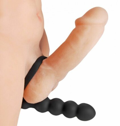 Насадка для двойного проникновения Double Fun Cock Ring with Double Penetration Vibe 