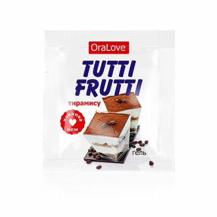 Пробник гель-смазки Tutti-frutti со вкусом тирамису - 4 гр. 