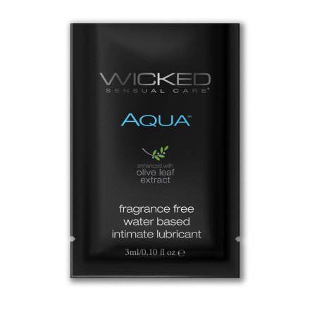 Легкий лубрикант на водной основе с алое Wicked Aqua - 3 мл. 