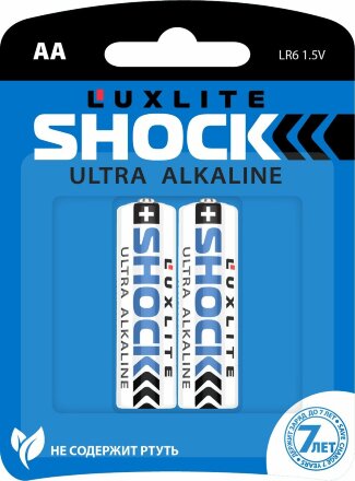 Батарейки Luxlite Shock (BLUE) типа АА - 2 шт. 