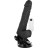Черный вибратор на мощной присоске Basecock Realistic Vibrator Remote Control - 19,5 см. 