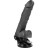 Черный вибратор на мощной присоске Basecock Realistic Vibrator Remote Control - 19,5 см. 