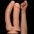Телесный двойной фаллоимитатор Mega Double dildo - 33 см. 
