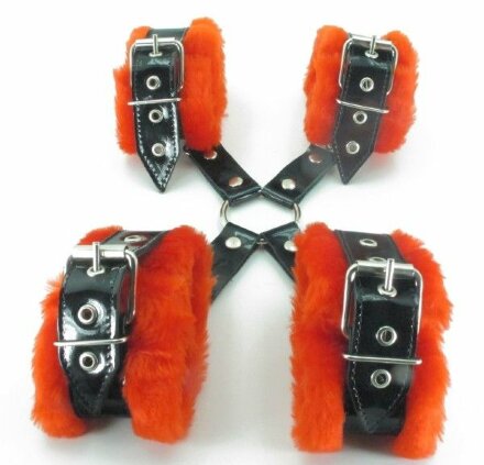 Набор оков с красным мехом BDSM Light 