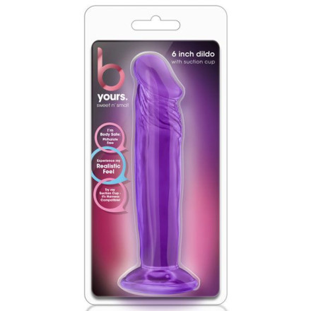 Фиолетовый анальный фаллоимитатор Sweet N Small 6 Inch Dildo With Suction Cup - 16,5 см. 
