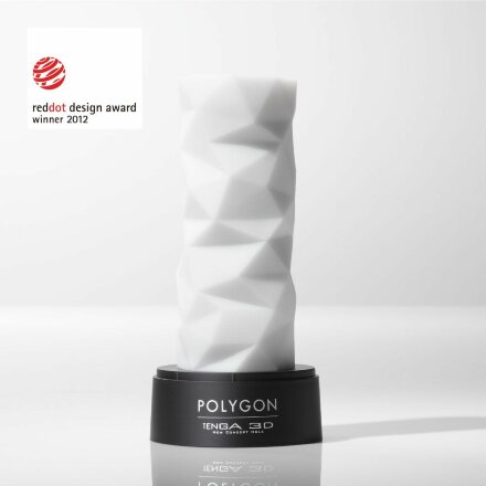 Белый 3D мастурбатор POLYGON 