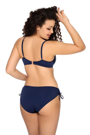 Купальный лиф plus size со вставками из ткани с медным отливом 