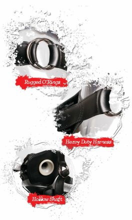 Полый страпон Extreme Hollow Strap-On чёрного цвета - 25 см. 