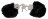Черные меховые наручники Love Cuffs Black 