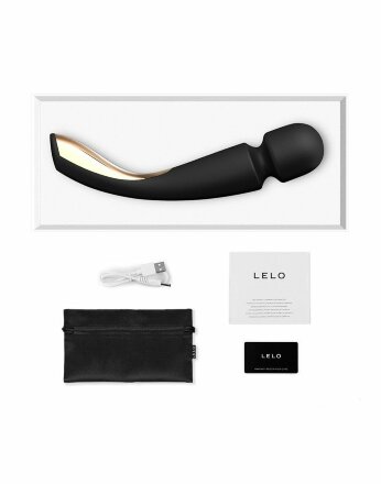 Черный вибромассажёр Lelo Smart Wand 2 Large - 30,4 см. 