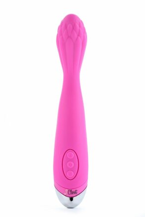 Розовый вибратор для G-стимуляции THE LOUISE - 21,6 см. 
