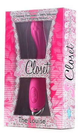 Розовый вибратор для G-стимуляции THE LOUISE - 21,6 см. 