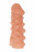 Телесная закрытая насадка с шариками Cock Sleeve Size M - 15,6 см. 