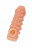 Телесная закрытая насадка с шариками Cock Sleeve Size M - 15,6 см. 
